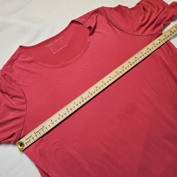 Susan Graver Essentials Modern Blouse Pink  Size Large 95%Polyester % Sp… - Picture 3 of 11